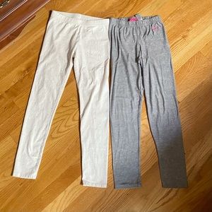 2 pairs of girls leggings size 10
